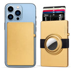 TOYFID All-Aluminum Pop Up Slide Rfid Slim Card Holder Wallet With Airtag Holder