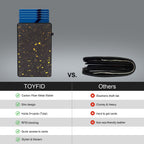 TOYFID Best Pop Up RFID Mens Wallet forged Carbon Fiber Minimalist Amazon to Protect Credit Cards