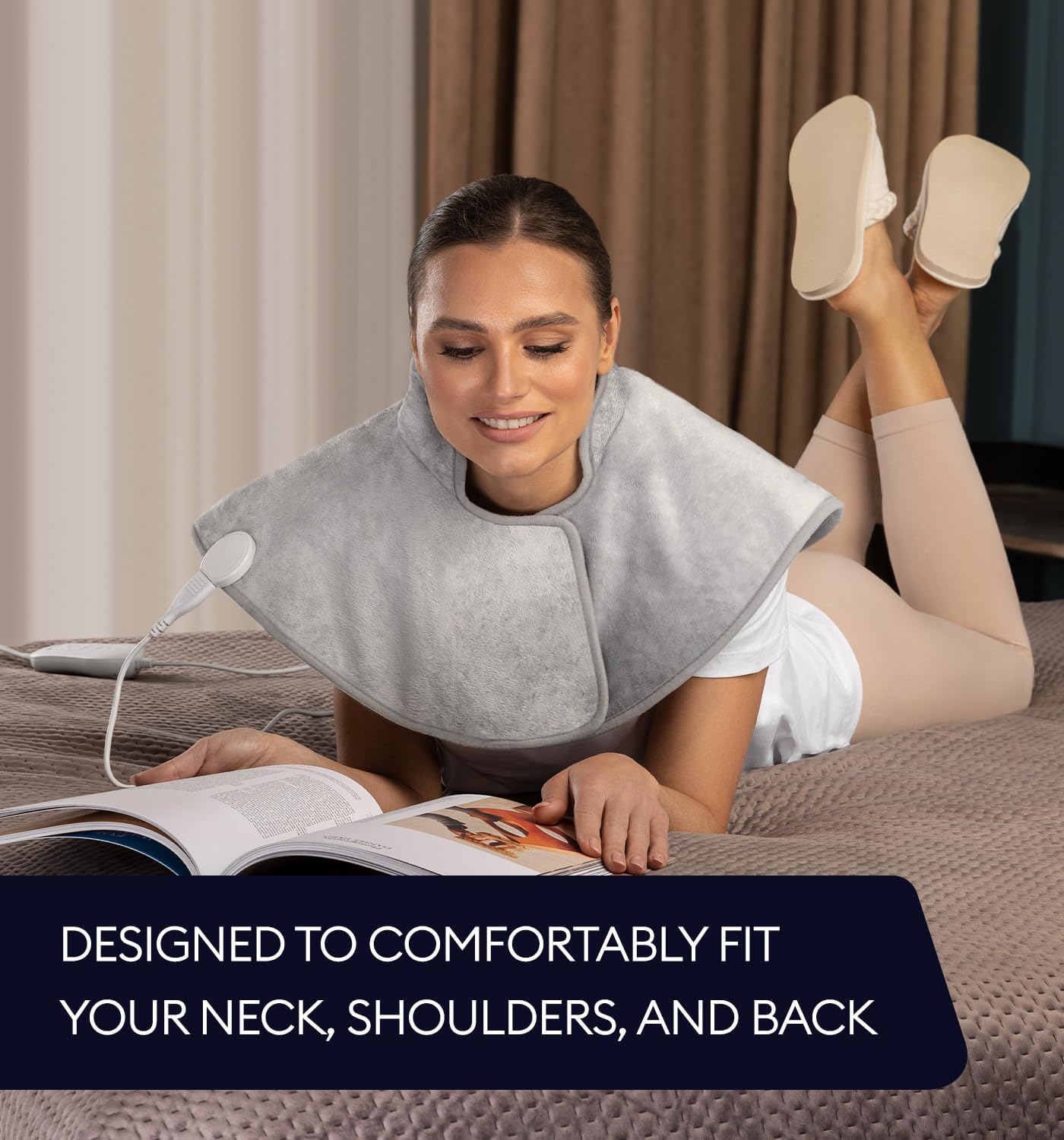 Neck & Shoulders Heating Wrap Lava, Mist Gray-4