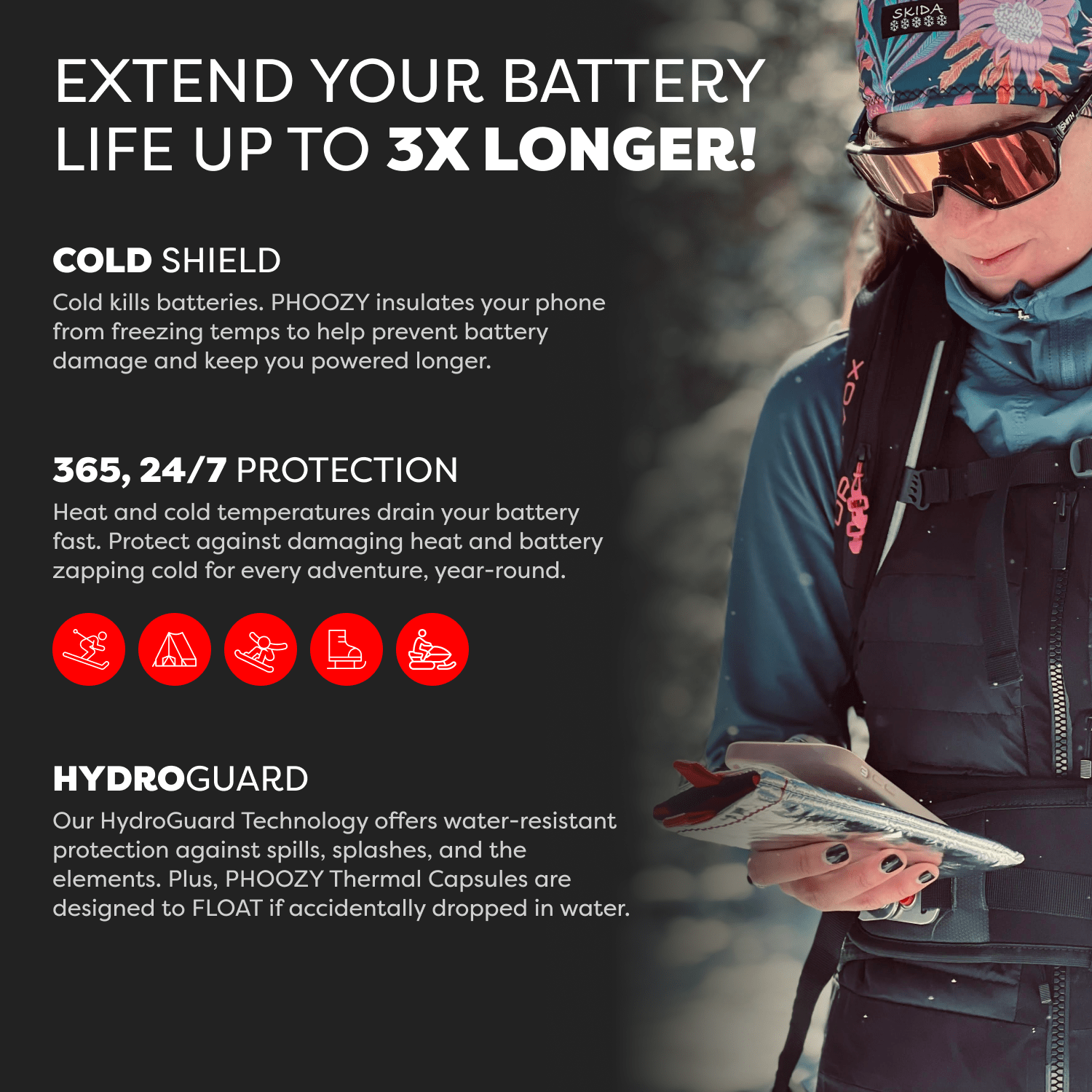 Apollo Series Thermal Phone Case - Extends Battery Life 3X