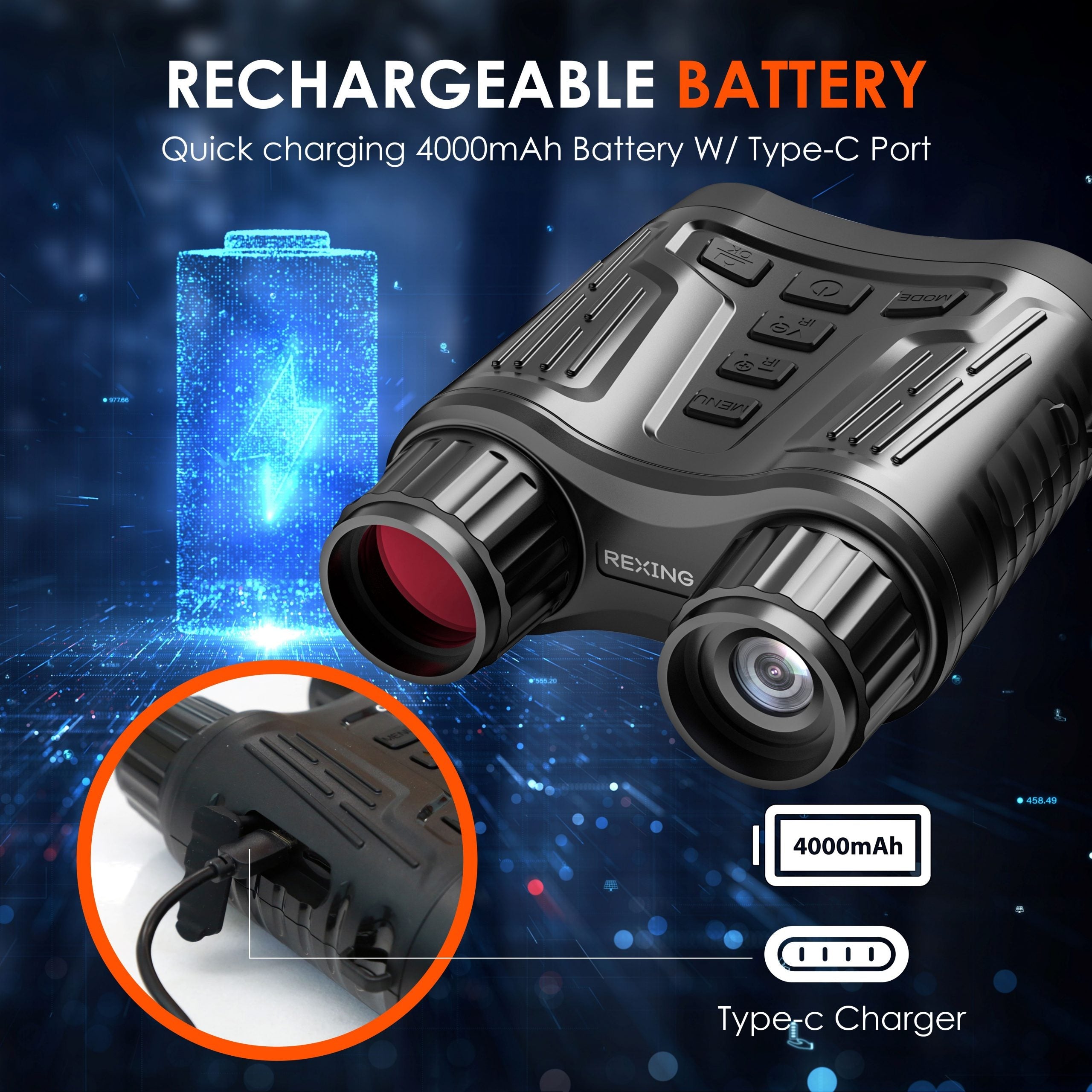 Rexing B1 Pro – 4K IR Night Vision Digital Binocular