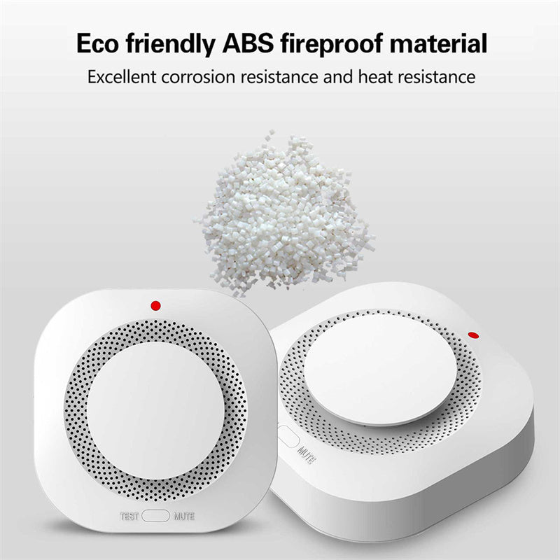Tuya Smart Zigbee Smoke Detector Smart Fire Alarm Progressive Sound Photoelectric Smoke Sensor