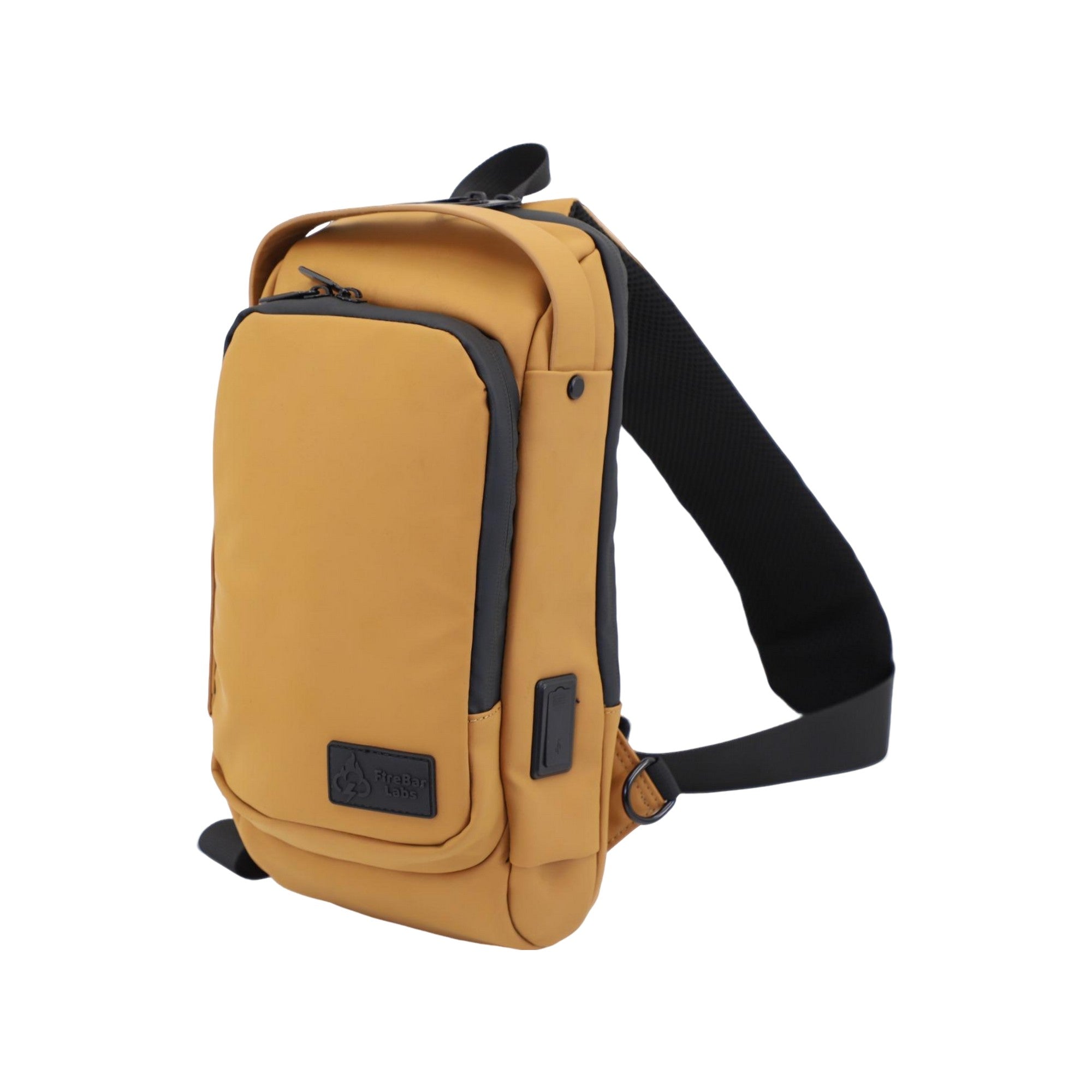 FireBar Labs Smell Proof Executive Tech Cross Body w/USB-C Fast Charge Port - Hidden Lock