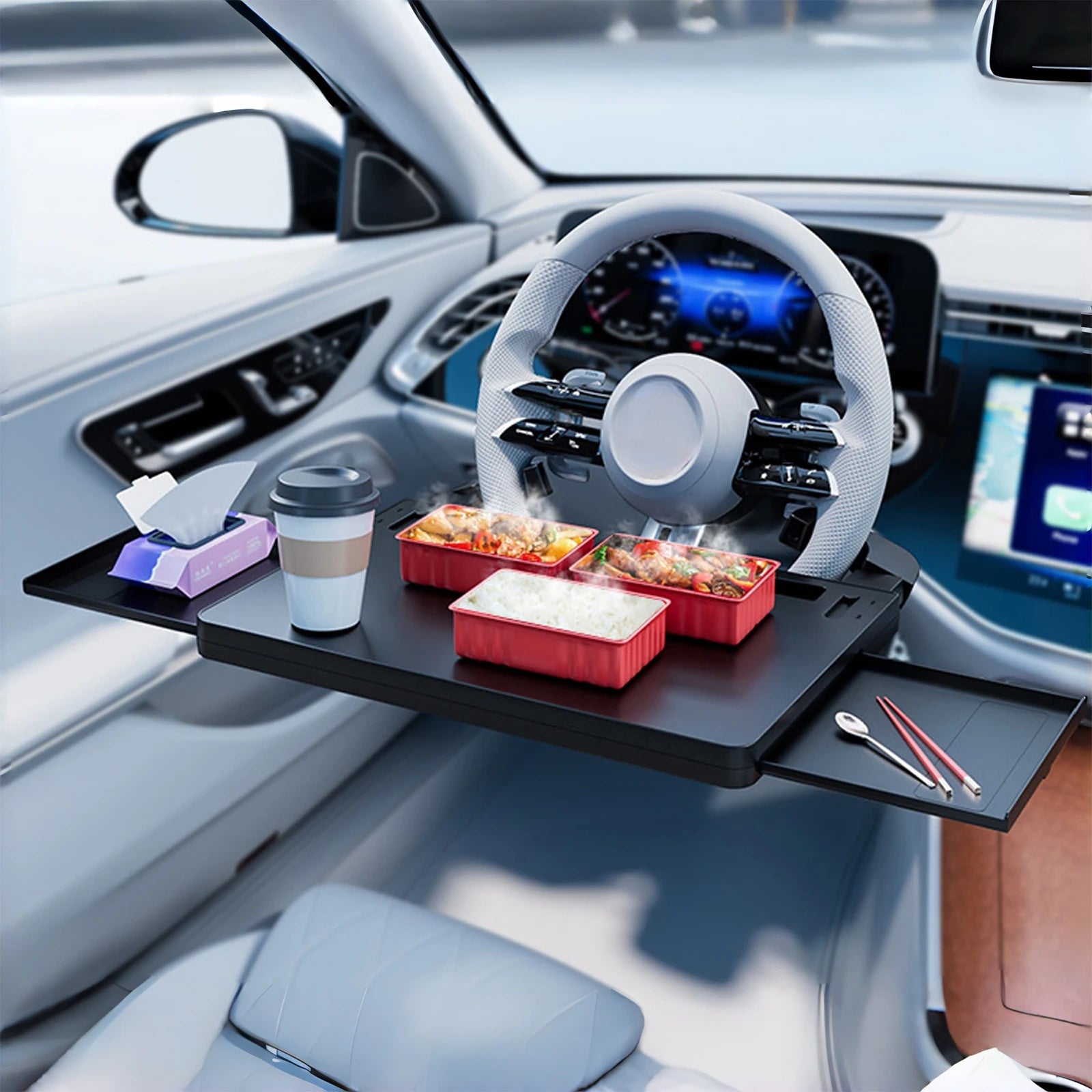 Car Steering Wheel Laptop Desk Tray