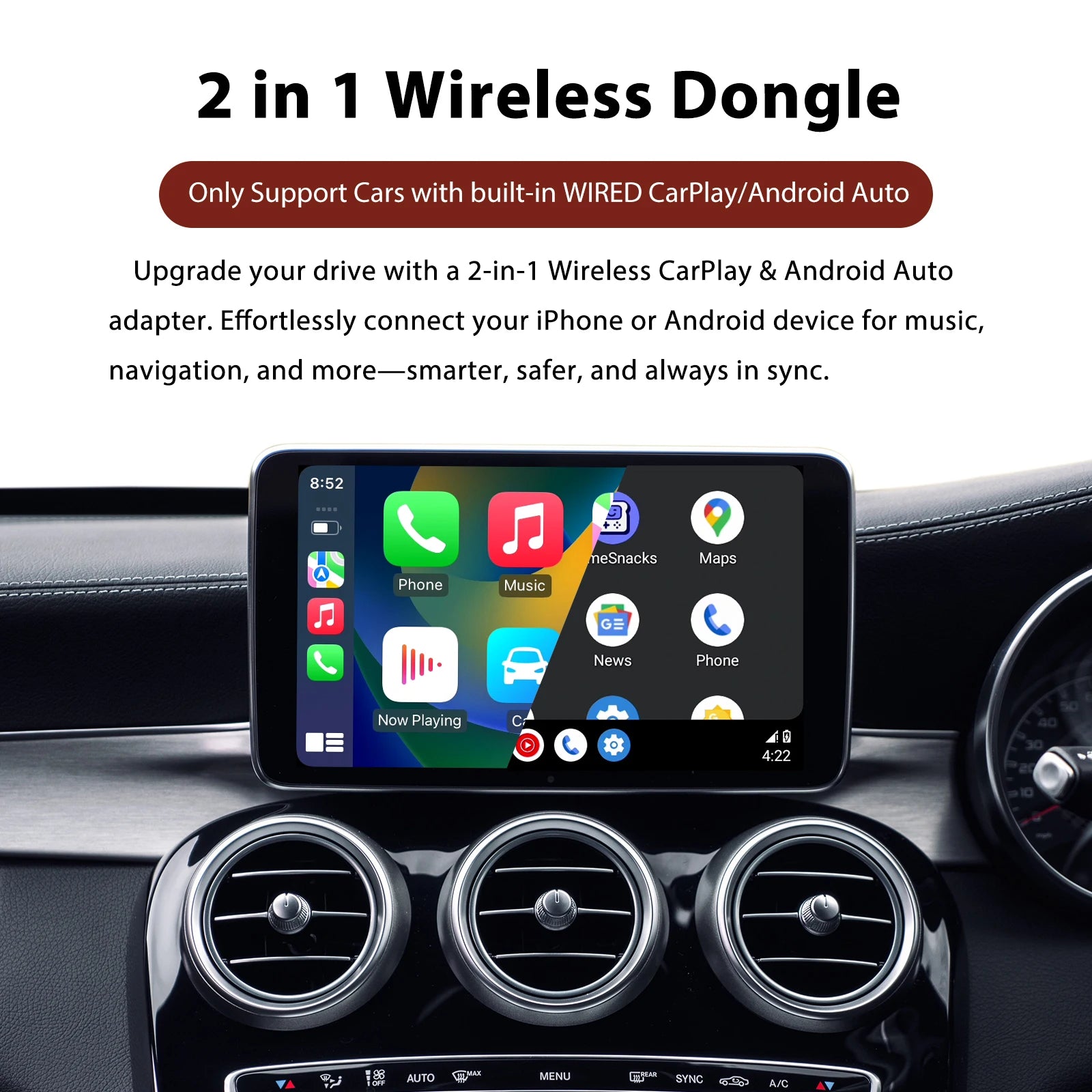 Wireless CarPlay & Android Auto Adapter