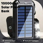 4-in-1 10000mAh Solar Charger Power Bank
