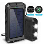 4-in-1 10000mAh Solar Charger Power Bank