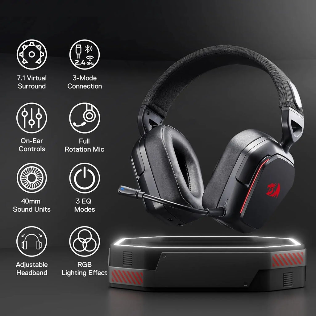 Redragon H868 Wireless RGB Gaming Headset (7.1)