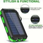 4-in-1 10000mAh Solar Charger Power Bank