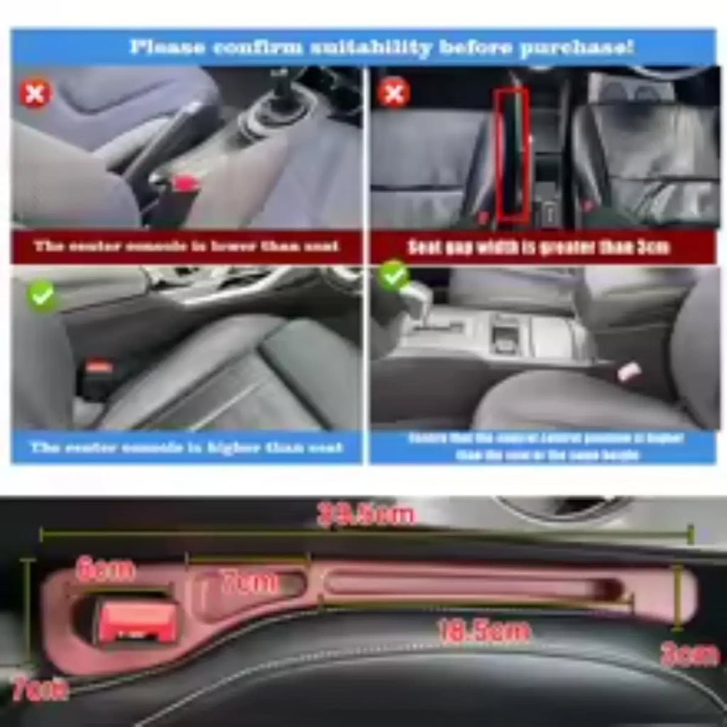 Car Seat Gap Filler Organizer (1 Pair)