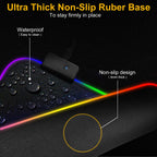 RGB LED Gaming Mouse Pad (8 Modes)