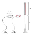 Magnifier Nail Beauty Light Tattoo Clip Light USB Table Lamp Flexible LED Desk Lamp Student Book Lights Study Lamp Reading Light Decorative Table Lamp Cute Study Lamps for Bedroom Décor